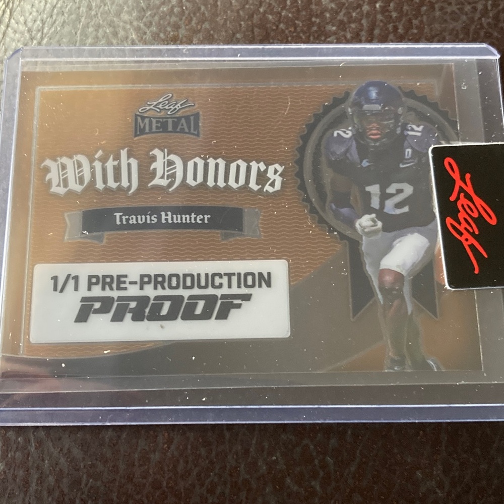 Leaf Metal With Honors Trading Card - Black and Brown pre production proof